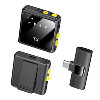 F9 1-to-1/1-to-2 2.4G Wireless Collar Clip Microphone 360° Omnidirectional Radio Built-in DSP Chip Clip-on Lapel Mic for