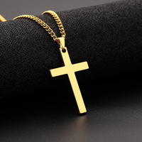 Fashion Cross Pendant Necklace Women Men Stainless Steel Link Chain Charm Necklace Cool Boys Girls Punk Hip Hop Jewelry