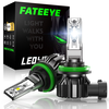 FATEEYE A700-F1 DC 9V-18V Car LED Headlight Bulbs 10000LM/ Pair for Car Modification 6500K Front LED Headlamp High Low B