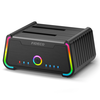 FIDECO YPZ230R Dual Bay Hard Drive Docking Station USB 3.0 with Offline Clone RGB Light for 2.5/3.5-Inch SATA HDD SSD 5G