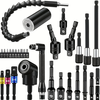 Flexible Shaft Drill Bit Extension Set 31pcs Universal Right Angle Screwdriver Hex Socket Adapter Power Drill Attachment