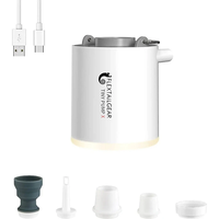 FLEXTAILGEAR Tiny and Portable Air Pump Ultra-Mini Pump with 1300mAh Battery USB Rechargeable to Inflate Deflate for Pad