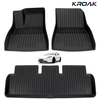 Floor Mats Set For Tesla Model 3 Highland 2024 2025 Cargo Liner Waterproof Anti Slip TPE All Weather Interior Accessorie