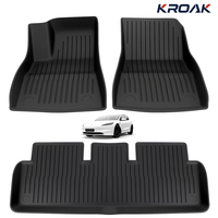 Floor Mats Set For Tesla Model 3 Highland 2024 2025 Cargo Liner Waterproof Anti Slip TPE All Weather Interior Accessorie