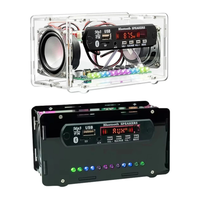FM Radio DIY Electronics Kit Bluetooth 5.0 Speaker with Voice-activated Level Indicator DIY Electronic Kit DC5V Bluetoot