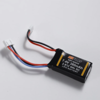 FMS FCX24M 1/24 RC Car Parts 7.4V 380mAh 2S 5C Lipo Battery for Land Rover Camel Trophy Edition Vehicles Models Spare Ac