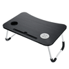 Foldable Computer Study Desk Portable Notebook Study Desk Student with Tray Fan and LED Light USB Interface for Tablet P