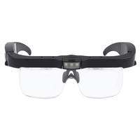 Foldable LED Headband Magnifier 150D-4.0X Adjustable Magnifying Glasses 12539DC1 12539DC2 Acrylic Optical Lenses Best fo