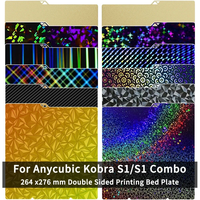 for Anycubic Kobra S1 Plate Pei Sheet 264x276mm Textured Kobra S1 Combo Build Plate Double Sided Peo Pet Pey Kobra S1C B