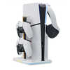 for PS5 Slim Cooling Stand Dual Dissipation Fan Base with RGB Light Vertical Charging Stroage Bracket for PS5 Controller