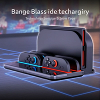 For Switch2 Multifunction Gaming Dock Controller Quad Charging with Joycon Slots and Game Card Organizer