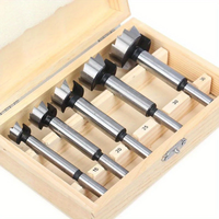 Forstner Drill Bit Set High Carbon Steel Woodworking Tools 5pcs 15mm 20mm 25mm 30mm 35mm Self Centering Hole Saw Wood Pl