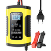 FOXSUR 12V 5A Motorcycle Car Pulse Repair Charger with LCD Display Intelligent Car Battery Charger for Calcium Gel and A