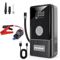 FOXSUR Intelligent Portable Car Jump Starter LED Light Multi Functional Emergency Starting Power Supply with Smart Clamp