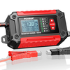 FOXUR FTC-1206 Car Battery Charger Tester with Comprehensive Health Check Precise Test Range 4AH-200AH Pulse Repair Func
