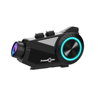 Freedconn 1000m Motorcycle Dash Cam Intercom 6 Person Group Tallk bluetooth Headset Helmet Recorder WiFi App Motorbike M