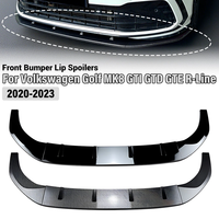 Front Bumper Lip Spoiler Splitter Maxton Style ABS Plastic Gloss Black Carbon Look Waterproof Wear Resistant For Volkswa