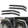 Front Rear Fender Flares Extension Widening ABS Black 4pcs Wider Wheel Protector OffRoad Fender Flare For Jeep JK 07-17
