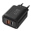 [GaN Tech] APD-180 65W 2-Port USB PD Charger USB-A+USB-C PD QC3.0 Fast Charging Wall Charger Adapter EU Plug US Plug for
