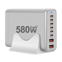 [GaN Tech] Bakeey YMX-580W 580W 8-Port USB PD Charger 2USB-A+6USB-C PD QC Fast Charging Desktop Charging Station EU Plug