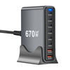 [GaN Tech] Bakeey YMX-670W 670W 8-Port USB PD Charger 2USB-A+6USB-C PD QC Fast Charging Desktop Charging Station EU Plug