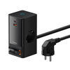 [GaN Tech] Baseus 65W 4-Port USB Charger 2AC+1USB-A+1USB-C+Retractable USB-C Fast Charging Desktop Charging Station EU P