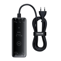 [GaN Tech] Baseus Digital Display 240W 5-Port USB PD Charger 3USB-C+USB-A+DC PD3.1 Fast Charging Desktop Charging Statio