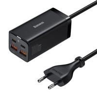[GaN Tech] Baseus GaN3 Pro 100W 4-Port USB Charger 2USB-A+2USB-C Fast Charging Desktop Charging Station EU Plug for iPho