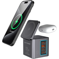 [GaN Tech] Blitzwolf BW-i113 105W 6-in-1 Desktop Charging Station with Wireless Charger PD QC Fast Charging with LED Lig