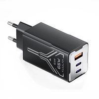 [GaN Tech] KUULAA KL-CD64 65W 3-Port USB PD Charger USB-A+2USB-C PD Fast Charging Wall Charger Adapter EU Plug US Plug f