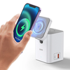 [GaN Tech] QERE 30W Wireless Magnetic Charger USB-A+Type-C+Dual Wireless Magnetic Fast Charging Desktop Charging Station