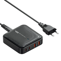 [GaN Tech] Toocki P100BD12C2A0 100W 4-Port USB PD Charger 2USB-C+2USB-A Fast Charging Desktop Charging Station EU Plug U