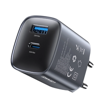 [GaN Tech] USAMS CC290 T66 45W 2-Port USB Charger USB-A+USB-C Fast Charging Wall Charger Adapter EU Plug for iPhone 17 1