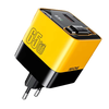 [GaN Tech] WEKOME WP-U39 65W 2-Port USB PD Charger USB-A+USB-C Built-in Telescopic Type-C Cable Fast Charging Wall Charg