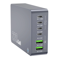 [GaN Tech]Bakeey WT-F8A 220W 6-Port USB PD Charger 2USB-A+4USB-C PD3.0/2.0 QC4.0+ SCP FCP AFC Apple2.4A Fast Charging De