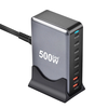 [GaN Tech]Bakeey YMX-500W 500W 8-Port USB PD Charger 2USB-A+6USB-C PD QC Fast Charging Desktop Charging Station EU Plug