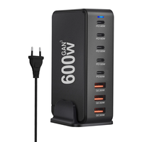 [GaN Tech]Bakeey YMX-600W 600W 8-Port USB PD Charger 5USB-C+3USB-A QC PD3.1 Fast Charging Desktop Charging Station EU Pl