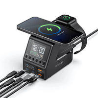 [GaN]Blitzwolf BW-FW10 240W 10-in-1 Wireless Alarm Clock Charger 2USB-A+4USB-C PD3.1/3.0 QC4.0/3.0/2.0 PPS AFC SCP FCP F