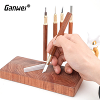 GANWEI MG0-000-0073F Model Carving Knife High Carbon Steel Blades Brass Beech Wood Handle Precision Craftsmanship Art To