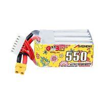 GAONENG GNB HV 22.8V 550mAh 6S 120C LiPo Battery XT30 / XT60 Plug for Cinelog25 2.5Inch FPV Racing Drones