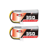Gaoneng GNB3502S60A 7.4V 350mAh 60C 2S LiPo Battery PH2.0 Plug for 1:28 RC Car