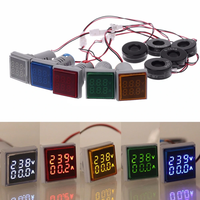 Geekcreit® AC 60-500V 0-100A D18 Square LED Digital Dual Display Voltmeter Ammeter Voltage Gauge Current Meter