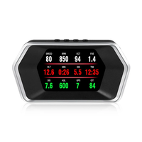 GEYIREN P17 4.3" OBD+GPS Dual System HUD Rotating LCD Detector Overspeed Water Temperature Speed Alarm Brake Turbine Tes