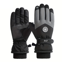 Golovejoy 1 Pair Outdoor Ski Gloves for Men Women Touchscreen Non-Slip Waterproof Thickened Warm Cycling Gloves for Autu