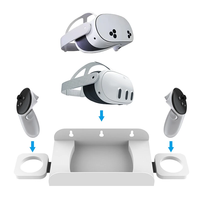 GP-906 for Meta Quest3/3S VR Host Wall-Mounted Bracket Game Console and Handles Stroage Stand
