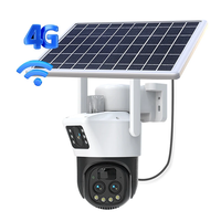 Guudgo 10x Optical Zoom Solar Security Camera Outdoor Dual-lens Wireless PTZ Full Color Night Vision Two-Way Talk Human