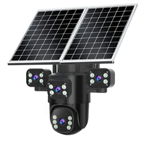 Guudgo 2MP+2MP+2MP+2MP Four Lens Solar Camera 5X Zoom 4G AOV Outdoor Security Camera 360 Degree Smart Night Vision Water
