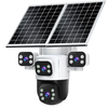 Guudgo 2MP+2MP+2MP+2MP Four Lens Solar Camera 5X Zoom 4G AOV Outdoor Security Camera 360 Degree Smart Night Vision Water