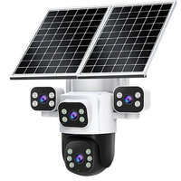 Guudgo 2MP+2MP+2MP+2MP Four Lens Solar Camera 5X Zoom 4G AOV Outdoor Security Camera 360 Degree Smart Night Vision Water