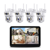 Guudgo 4CH 6MP 4K Security Camera System with Wireless Outdoor 10.1 inch Monitor Dual Lens WiFi 2-Way Audio Human Tracki
